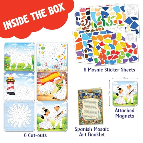 Image of SparkLPlay Sticker by Number | Mosaic Art Kit for Kids, 6 DIY Activities