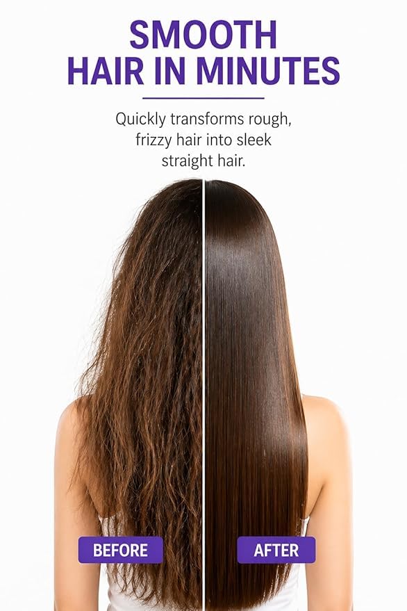 Image of Hunaysa Mini Portable Hair Straightener With Ceramic Plates, Lightweight Body, And Travel-friendly Transparent Carry Case. Suitable For Home And Travel Use