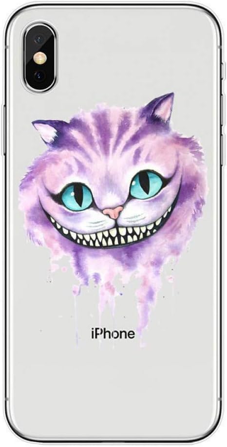 Phone Case for Iphone Xs Max Cheshire Cat Soft Silicone Case for Iphone X 5 S 5S 6S 8 Plus Case