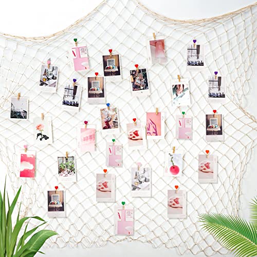 XREE Kit de décoration murale pour photo,200 cmx100 cm,Décoration murale,Cadre photo à suspendre,Avec 40 clips,20 clous sans traces,Pour Pâques, Nouvel An, Saint-Valentin, anniversaire, proposition Cover