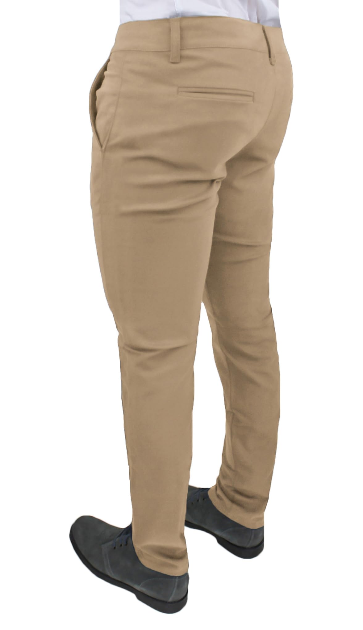 Evoga Pantaloni Uomo Slim Fit Invernali Alta Sartoria Chino's Eleganti Casual
