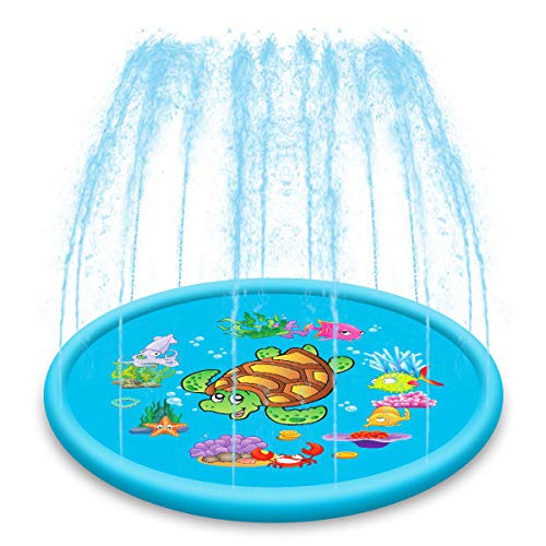 Haokaini Splash Pad Sprinkler for Kids Sprinkler Pad Water Toys Mat for Children Summer Outdoor Fun Toys with Baby Wading Pool for Toddlers, Baby, Boys and Girls