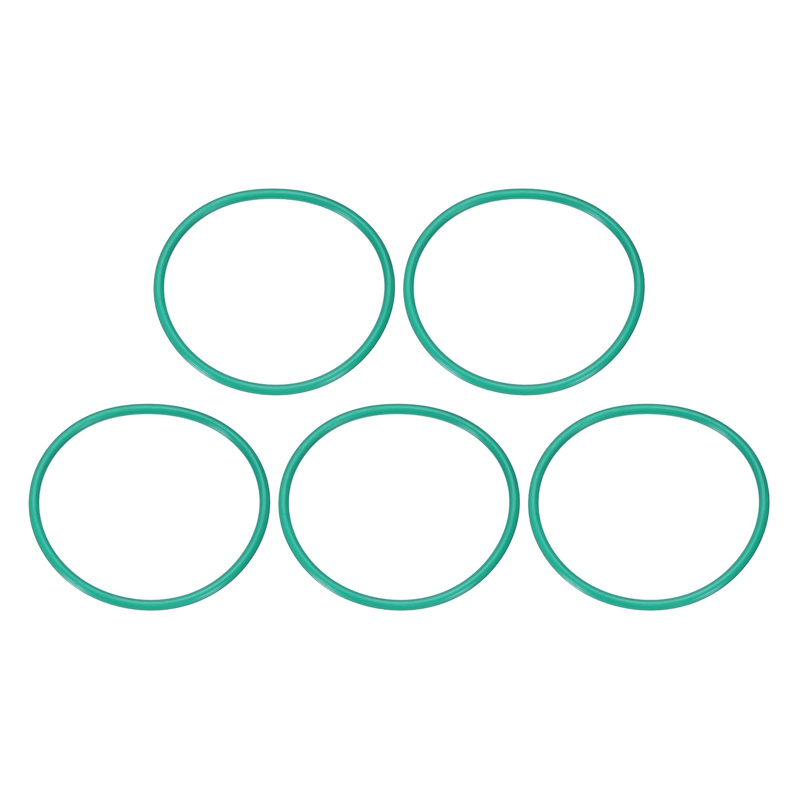 sourcing map 5 Pcs Fluorine Rubber O-Rings 53mm OD 48.2mm ID 2.4mm Width Round Sealing O Ring Seal Gasket for Industrial Engines Plumbing Faucet Hose Automotive