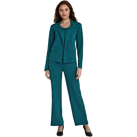 DHRUVI TRENDZ 3 Piece Blazer Set