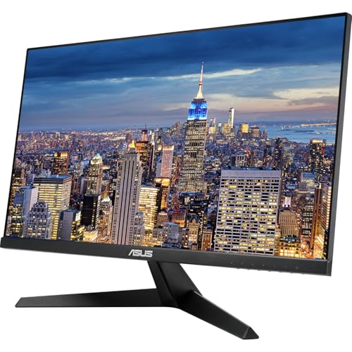 Image of Asus VY249HF 24 inch 1920 x 1080 FHD 100Hz 1ms Backlit LED LCD Everyday Monitor, 2-Pack Bundle with HDMI, Desk Mount Dual Monitor Stand, MK270 Wireless Keyboard and Mouse, Gel Mouse - Wrist Pad