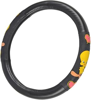BDK Warner Brothers Tweety Bird Steering Wheel Cover for Car SUV Van Truck- Comfort Grip, Licensed Design Auto Accessories, Fit 14.5" to 15.5"