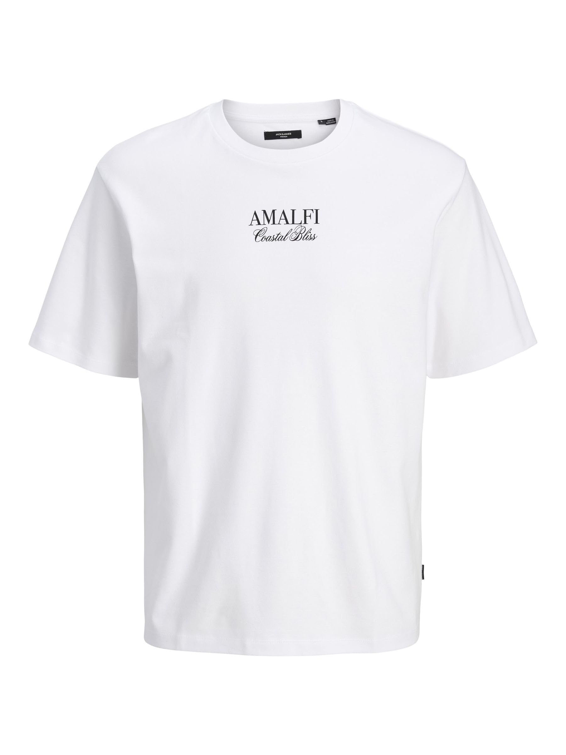 JACK & JONES Male T-Shirt Printed T-Shirt, Bright White, M
