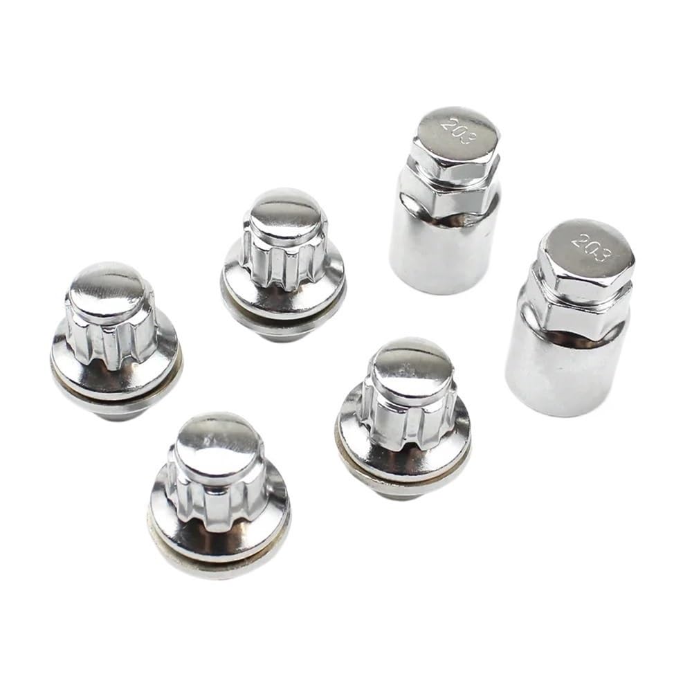 Boulons de Roue chromés pour Toyota Corolla, RAV4 et Yaris, avec Adaptateur pour écrou antivol et clé.