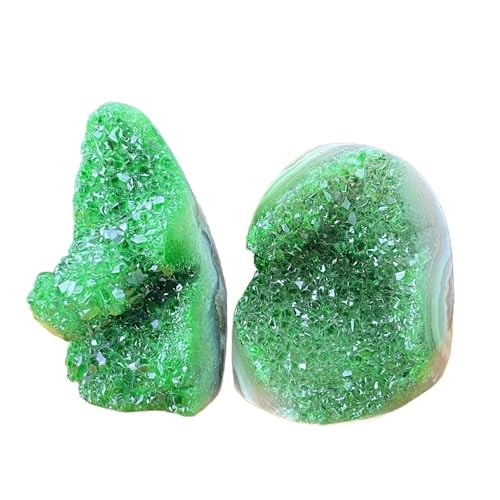 Cristal vert du Brésil et géode d'améthyste naturelle brute de 14,2 kg pour la décoration