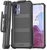Encased Falcon Armor for OnePlus Nord N20 5G Case Belt Clip - Full Body Protective Phone Case with Holster (Black)