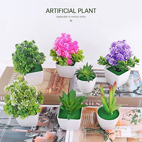 Plante artificielle mini cactus vert pour décoration de table réaliste - 5