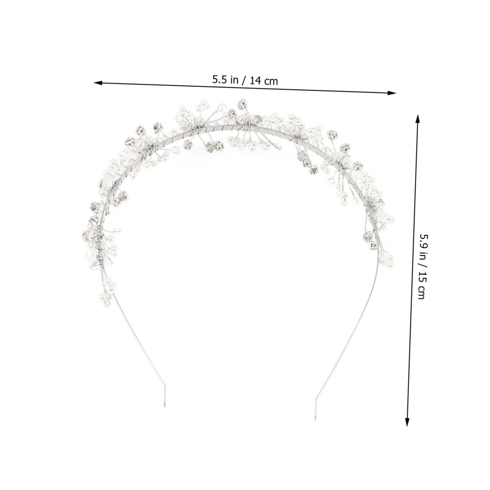 MAGICLULU 4piezas Diadema De Perlas y Cristales Para Accesorios De Pelo Elegantes Para Bodas y Tocado Floral De Para Sesiones Fotográficas y Celebraciones