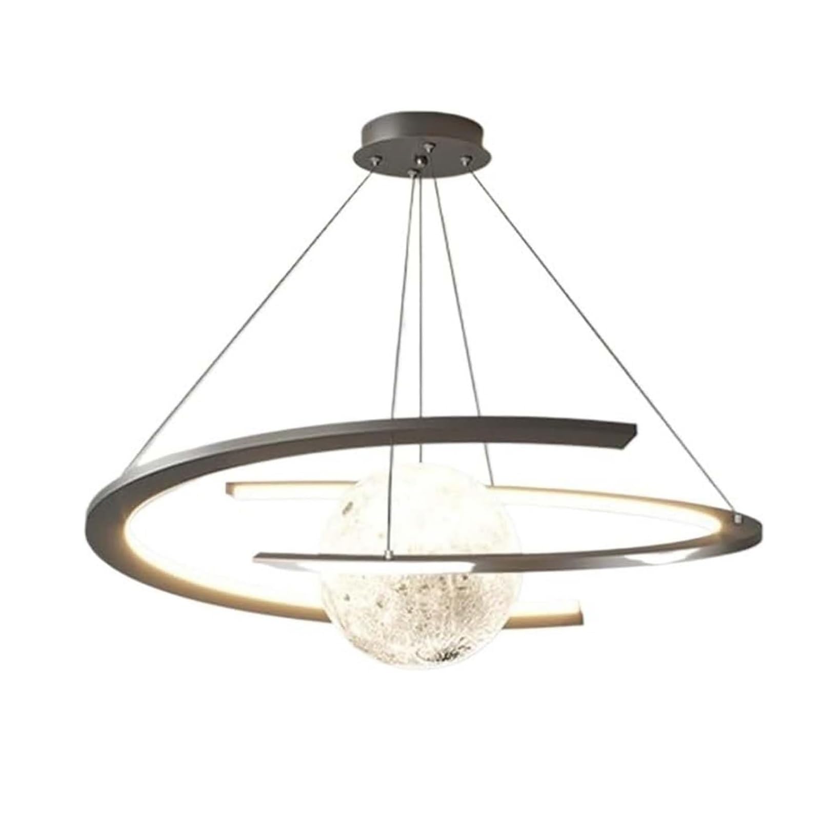 Nowoczesna lampa wisząca LED - współczesny żyrandol z okrągłymi pierścieniami, lampa wisząca o regulowanej wysokości, na wyspę kuchenną, korytarz, wejście, garderobę