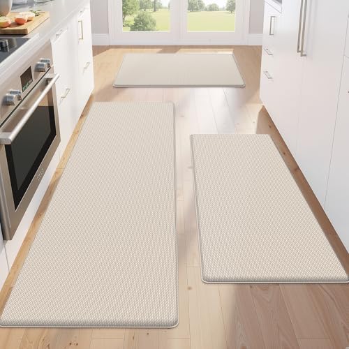 KitchenClouds Kitchen Mats for Floor,3PCS Kitchen Rugs,Non