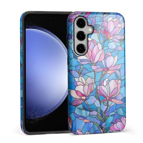 Coque Samsung Galaxy S24 rigide antichoc transparente à motif floral