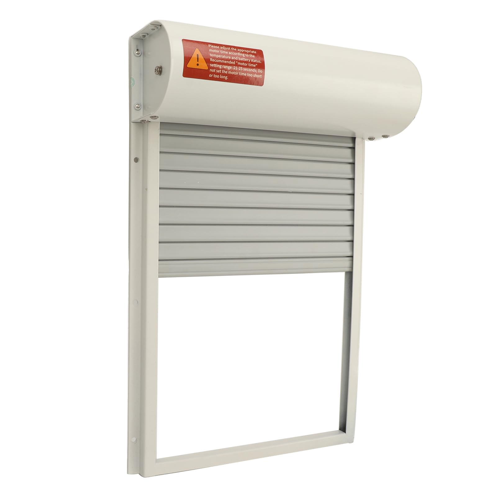 Jeanoko Puerta Automática para Gallinero con Energía Solar con Temporizador, Marco de Metal Resistente, Protección de Aves de Corral, para Equipo de Seguridad de Granja de Ganso, Pato y Pollo (Blanco)