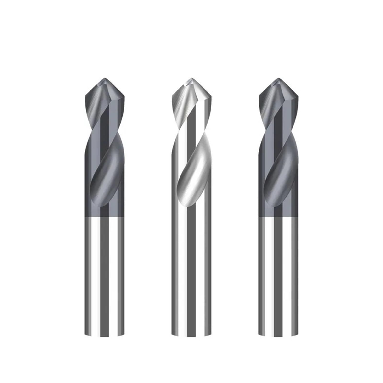 Juego de Brocas avellanadas Acero carburo tungsteno, fresado Central chaflán 90 Grados, Fresa Extremo Aluminio 1,2-12 mm, HRC55(8XR90X60LX2F,For Aluminum)