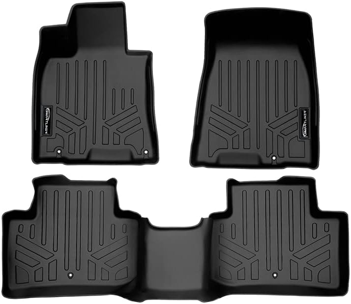 SMARTLINER All Weather Custom Fit Floor Mats 2 Row Liner Set Compatible with 2022-2025 Genesis GV70