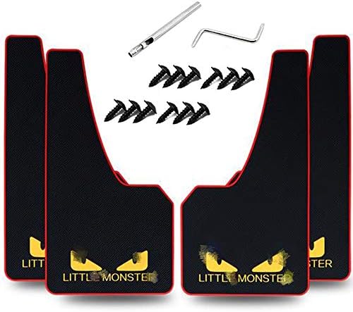 YUNM 4 pcs Car Rubber Mudguard Mud Flaps Splash Guards Rubber Mudguard for Sports Mud Flaps Guards Splash Front and Rear Universal (LM)