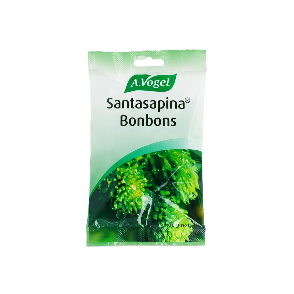A.Vogel Santasapina Bonbons Caramelos con Extracto de Yemas de Abeto para la Garganta, Miel Pura y Jugo de Pera, 100 Gramos