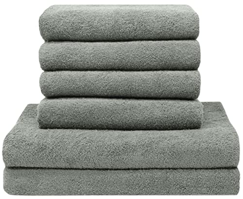 Zollner Juego De Toallas De Baño 6 Piezas, Gris Claro, 100 Algodón, 400g Zollner Juego De Toallas De Baño 6 Piezas, Gris Claro, 100 Algodón, 400g