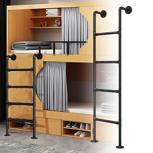 SOKNKSTF Escalera de Suelo para litera, Escalera de sótano, Escalera de Ventana de 1,0 a 3 m, Escalera de Escape de Incendios para Entrada, Escalera de Tijera para Interior y Exterior, para ático (16