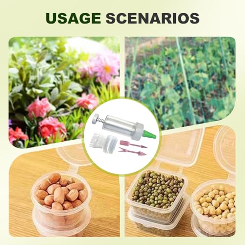 Mini esparcidor de semillas manual para jardín miniatura 7