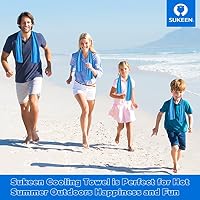 Sukeen 4 Pack Cooling Towels (40"x 12"), Cooling Neck Wraps, Soft Ice Towel — image 8