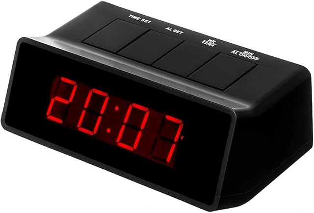 Timegyro Digital Alarm Clock Battery Powered/Operated Only with 110 db Loud Alarm for Desk Table Bedside Bedroom Nightstand Cordless LED Clock