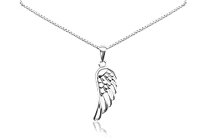 Tiny Treasures: Angel Wing Pendant Necklace in Sterling Silver