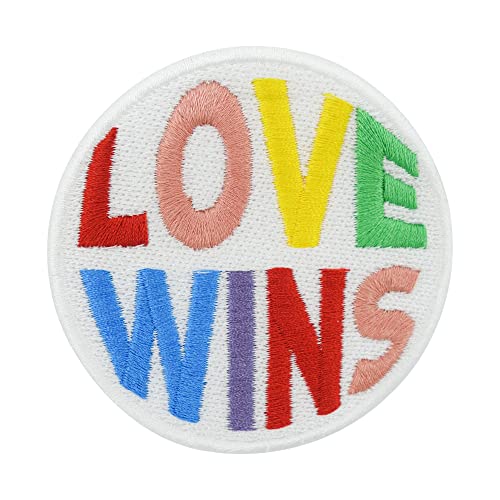 Finally Home Love Wins LGBTQ Patch zum Aufbügeln | Regenbogen Patches zum Aufnähen, Homo Bügelbild, Pride Aufnäher