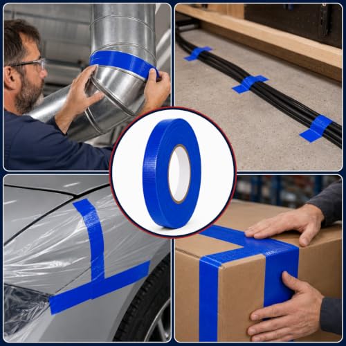 Image of GGR Supplies CDT-36 Dark Blue Cloth Duct Tape, 3 Inch x 60 Yards | Industrial Grade; Waterproof and UV Resistant; Clean Removal With No Sticky Residue; Repairs, Packaging, Bundling and Sealing
