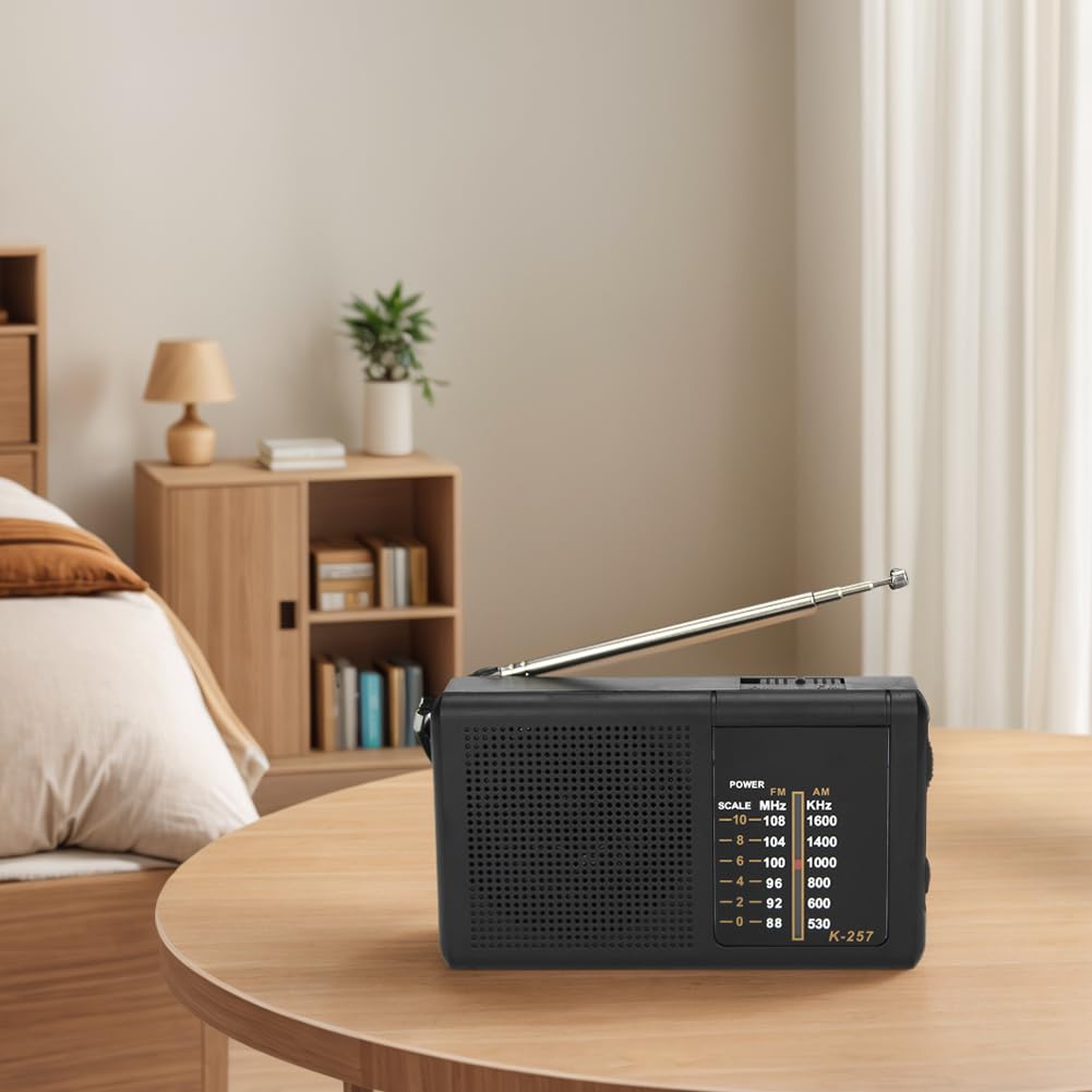 Set de 5 radios portátiles Am/FM con Altavoz, Antena telescópica, radios de transistores compactas Fora Uso doméstico, Interiores, emergencias, Camping y Senderismo, Radio de Bolsillo de