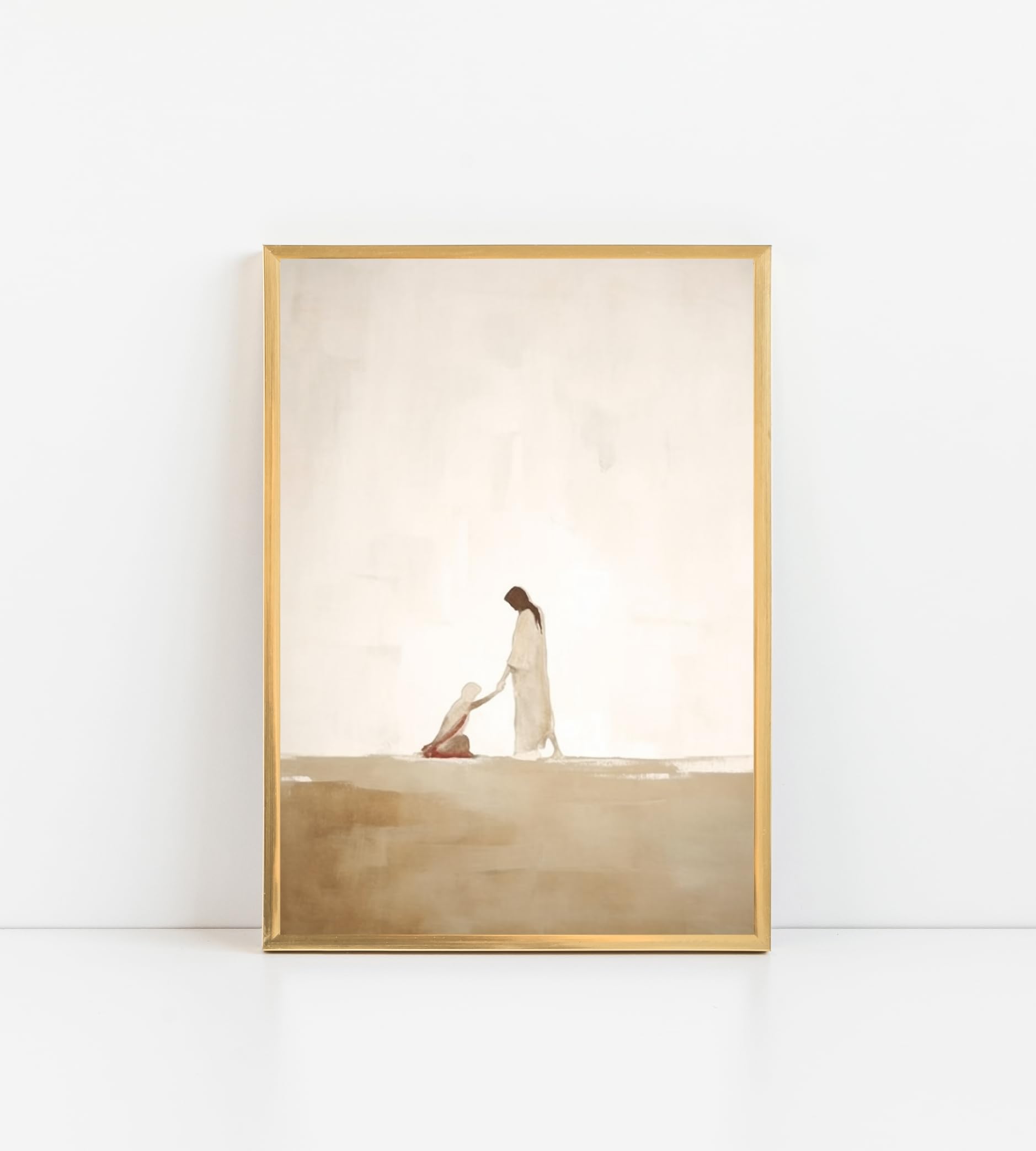 ESSEN Life Jesus Christian Scripture Bible Wall Art Jesus Poster in Minimalist Boho Christian Home Decor Perfect Religious Wall Art Gift (8 x 10 In (No Frame),Jesus Heal the Woman)