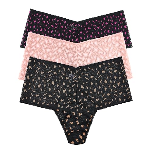 hanky panky - Cross Dye Leopard Retro Style Thongs | One Size (4-14) | Women's Underwear, Lacy Panties, Everyday Lingerie