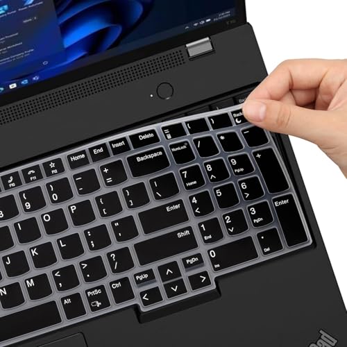 Image of RAYA Silicone Keyboard Cover for Lenovo Thinkpad E16 Thinkpad L16 Thinkpad T16 (Gen2 /Gen3) Thinkpad P16 (Gen2 /Gen3) Keyboard Protector (Black)