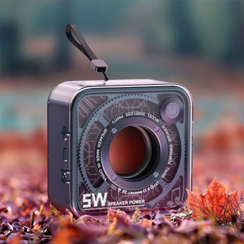 VBESTLIFE Portable Bluetooth Speaker, Transparent Mechanical Armor Style Small Wireless Speaker, 5W Loud Stereo Sound - Image 2