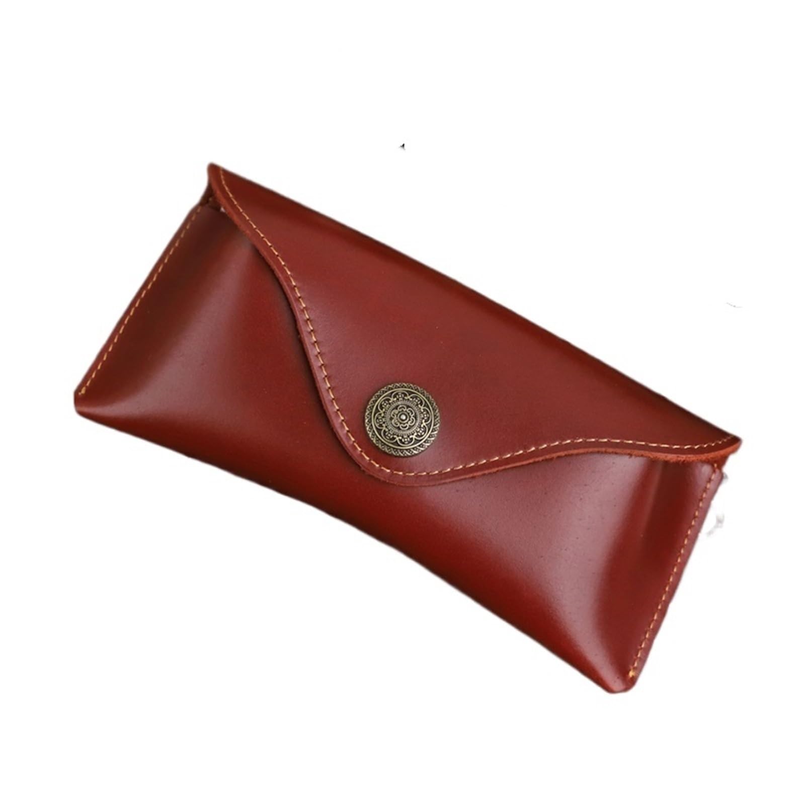 1 Stücke Weiche Handarbeit Aus Echtem Leder Brillenetui Sonnenbrillen Schutzhülle Vintage Brillen Aufbewahrungstasche Anti-scratch-schnalle Für Brillen