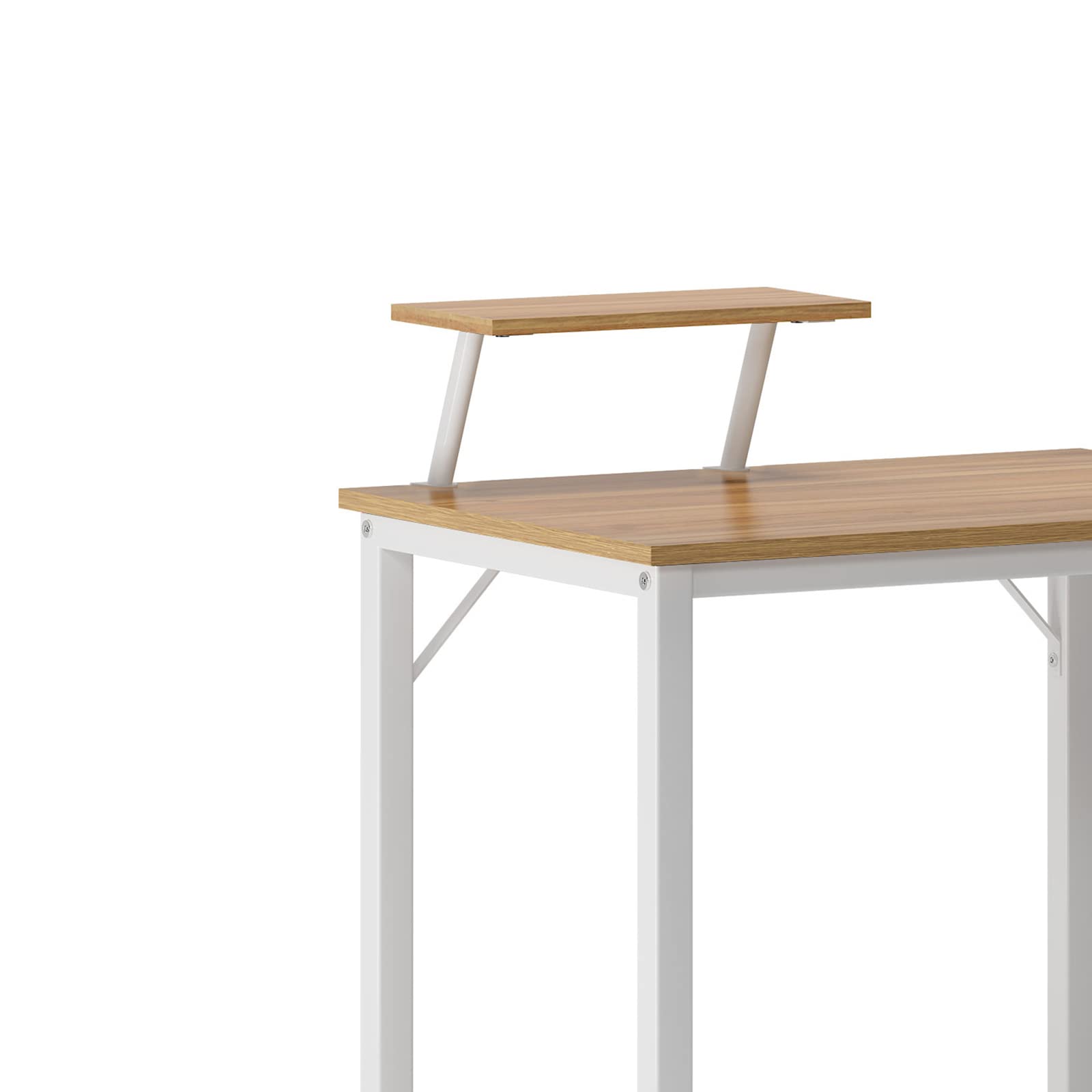 SogesHome Bureau d'ordinateur Table Bureaux 80 x 40 x 75 cm Informatique Meuble de Bureau pour Ordinateur pour Salle à Manger Salon Cuisine Table de Travail en Bois et Acier