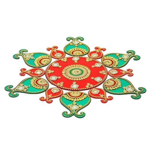 Designer Floor Rangoli Reusable Round Acrylic Rangoli Indian Traditional Home