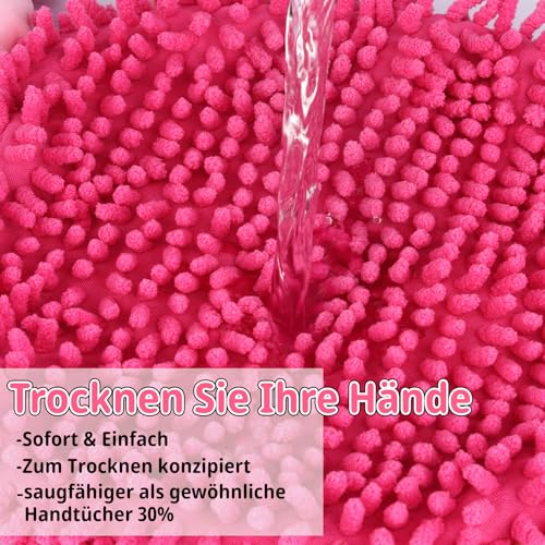 Niedliche Rosa Axolotls Handtücher Kinder,Saugfähiges Hängendes Handtuch,Schnelltrocknendes Handtuch für Küche und Bad,Handtücher für Kinder Erwachsene