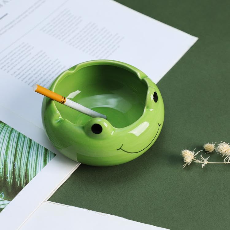 Amazon.com: 123Arts Ceramic Frog Ashtray Animal Ashtray Flowerpot