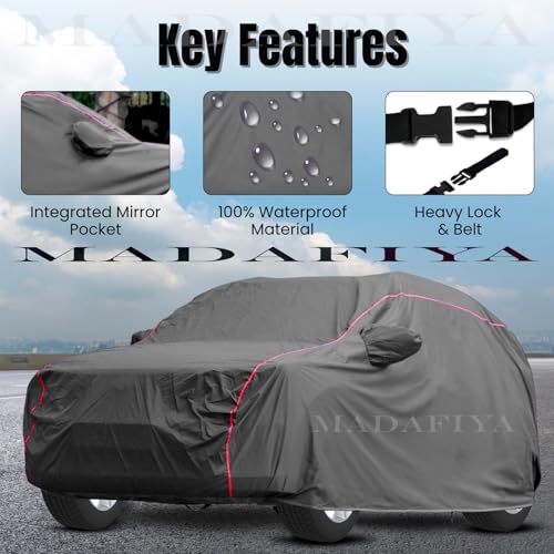 Image of Heavy-Duty Car Cover for Compatible with Maruti S Presso (2019 to 2025 All Models) Deluxe Car Protection Cover - Waterproof & UV-Resistant All-Season Exterior Protection