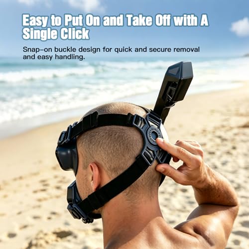 Máscara de snorkel facial completa TOMSHOO para adultos con soporte para cámara miniatura 5