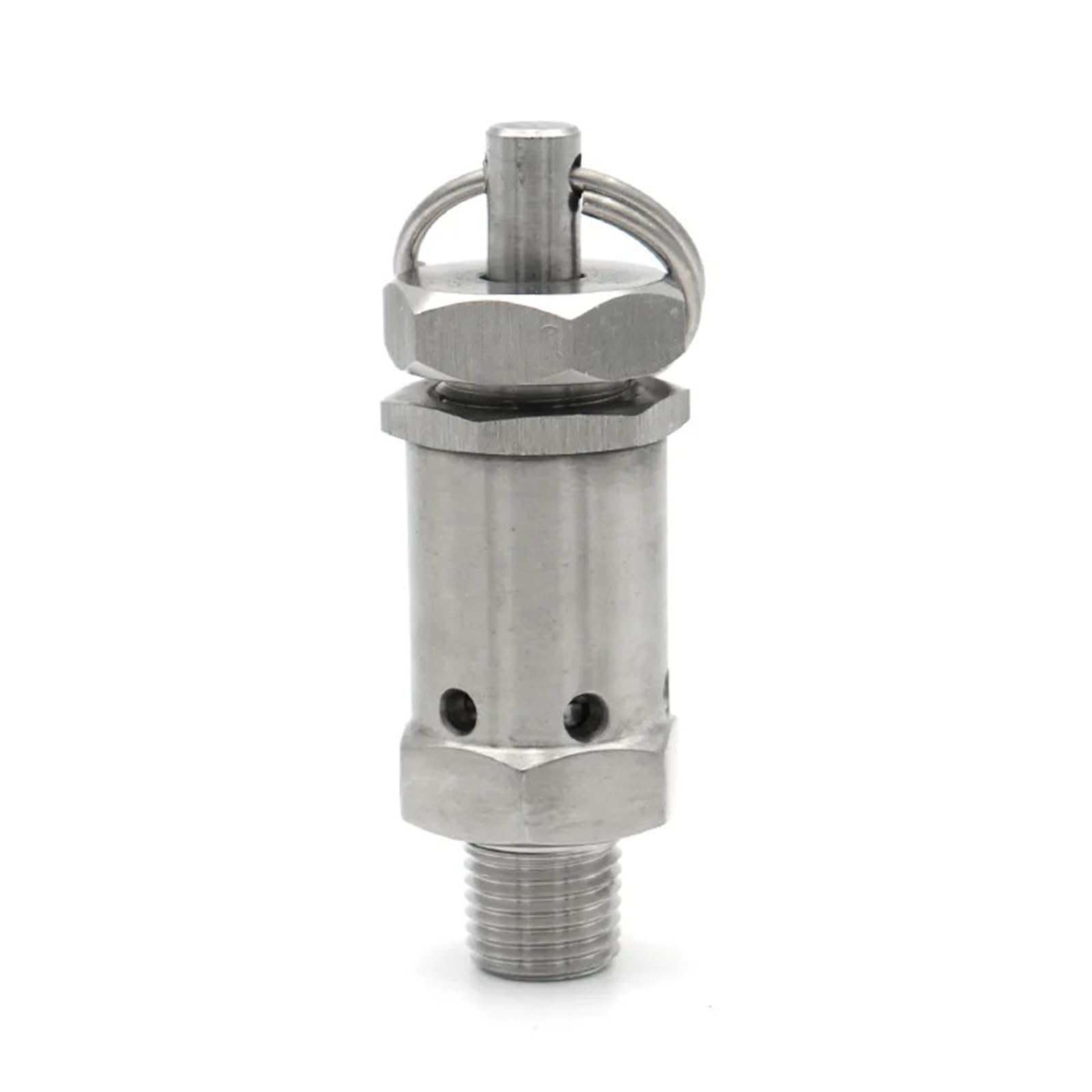 Válvula de seguridad, Válvula de alivio seguridad 304 SS 1/4 1/2 pulgada BSPT 0.1-1MPa for Comp & Cook(1/2,8 Bar Fixed)