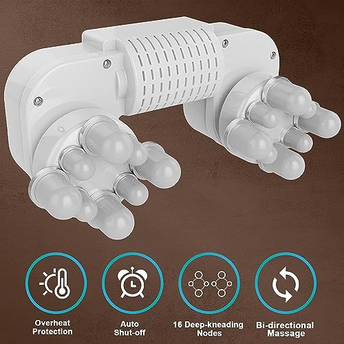 Image of cotsoco Neck Massager, Shiatsu Shoulder and Back Neck Massager with Heat, Neck Massager Pillow for Neck for Body Muscle Pain Relief, Neck Massager Gifts for Mom Dad Women Men, Home, Office Car Use