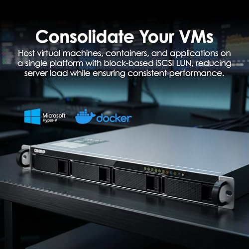 Image of QNAP TS-435XeU-4G-US 4 Bay High-Speed Short Depth Rackmount NAS with M.2 NVMe SSD, Quad Core Marvell Octeon CPU, 4GB DDR4 Memory, Dual 2.5GbE (2.5G /1G /100M) and 10GbE Network Connectivity (Diskless)