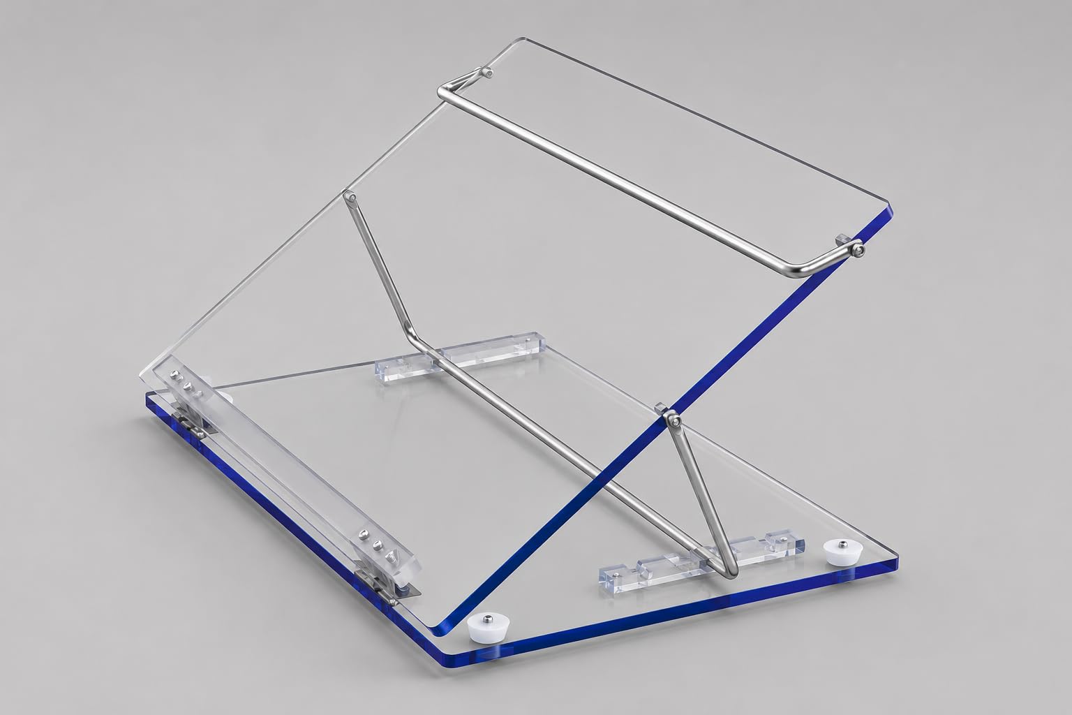 Panku® Acrylic Writing Desk Clear Writing Table Top Elevator with Adjustable Height for Office Easy Reading Desk (16x12 Inches) Premium 8mm Thickness, Transparent Table Top-image-33