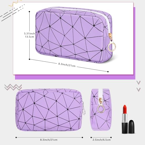 Image of Likesing Tampon Holder for Purse, Leather Period Bag Sanitary Napkin Storage Bag for Girls Womens, Portable Feminine Emergency Pad Period Pouch(Purple)