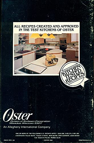 CREATIVE SPIN COOKERY COOKBOOK for Osterizer Liquifier Blender
